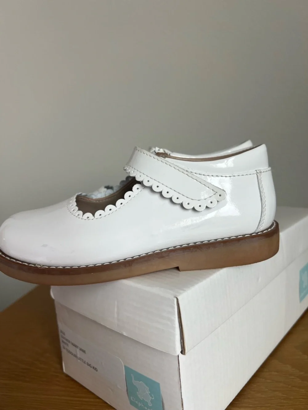 Elephantito Leather Mary Jane Girls Shoes White Size 10